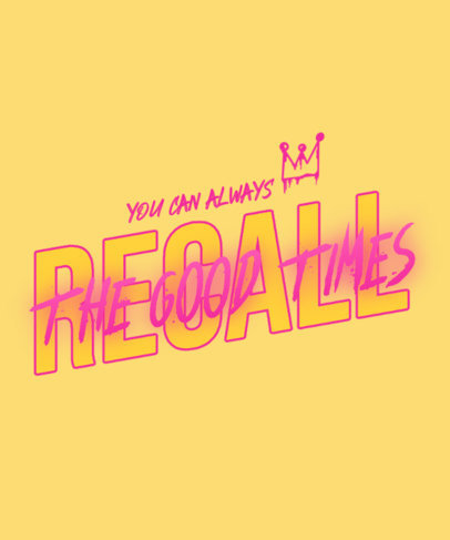 Retro T-Shirt Design Creator Featuring Contrasting Typography