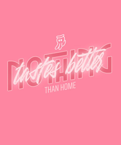 T-Shirt Design Template Featuring Glowing Typeface with Handwritten Style 2771j