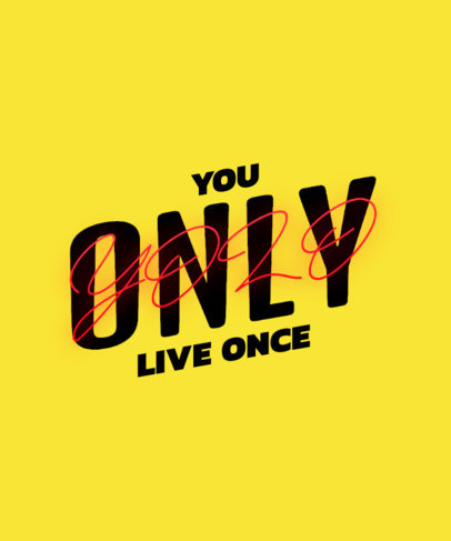 T-Shirt Design Creator Featuring a YOLO Text with Mixed Typefaces 2771i