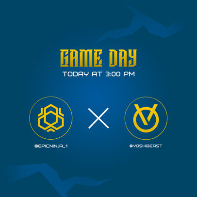 Instagram Post Maker for a Game Day Announcement 