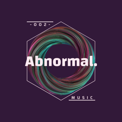  Music Logo Maker Featuring a Spiral 3D Graphic