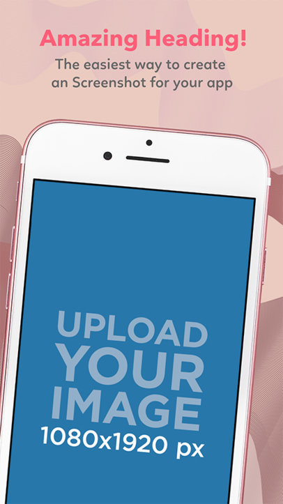 App Store Screenshot Generator of a Pink iPhone Diagonal Portrait 1305a