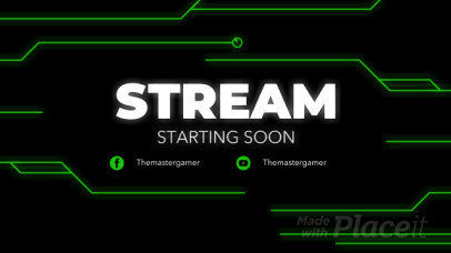 Starting Soon Screen Video Maker with Virtual-Like Graphics 758