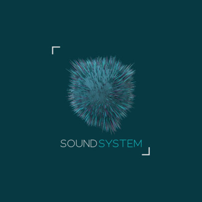 Logo Generator for a Sound System Featuring an Exploding 3D Sphere 2441b-el1