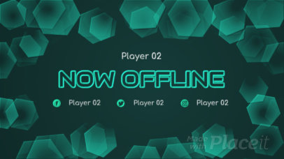 Twitch Offline Screen Video Maker with Floating Hexagons