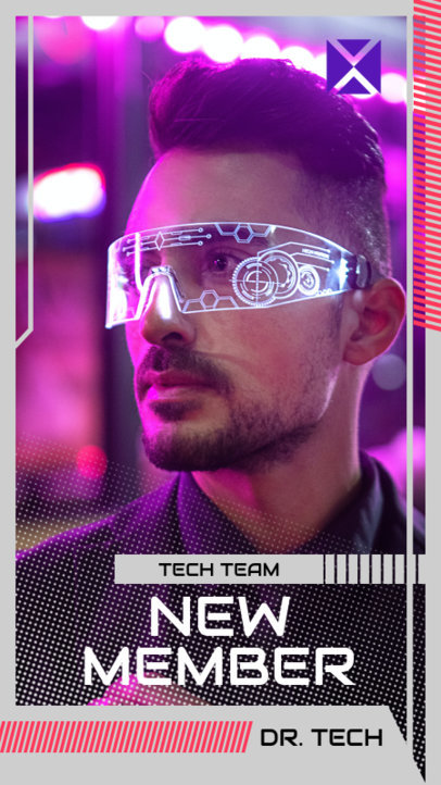 Instagram Story Creator with a Futuristic Design for a Gaming Ad