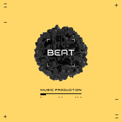 Logo Maker for a Musical Production Featuring an Irregular 3D Sphere 2440a-el1