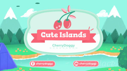 Twitch Banner Video Maker Featuring Cute Graphics