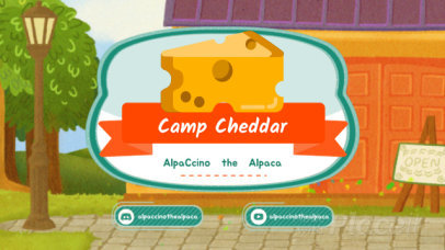 Animal Crossing-Inspired Twitch Banner Video Maker with a Cheese Graphic 148