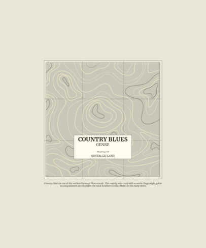 T-Shirt Design Generator Featuring a Topographic Map with Wavy Outlines