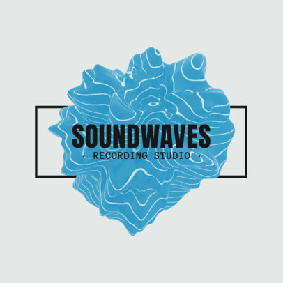 Recording Studio Logo Maker Featuring a Distorted 3D Figure