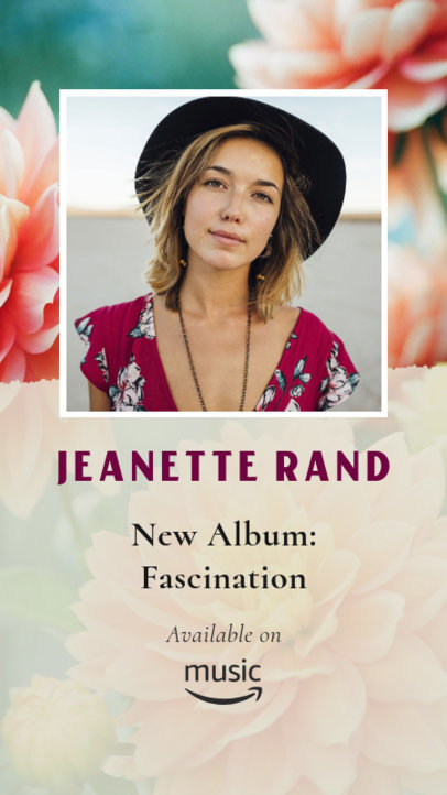 Instagram Story Template for a Musician's New Album Release 2775g