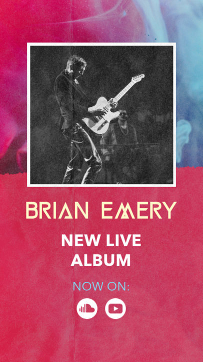 Cool Instagram Story Maker with a Burn Film Filter for a Musician 2775f