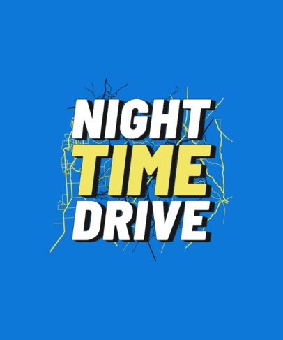 T-Shirt Design Creator Featuring an Urban Map with Bold Text