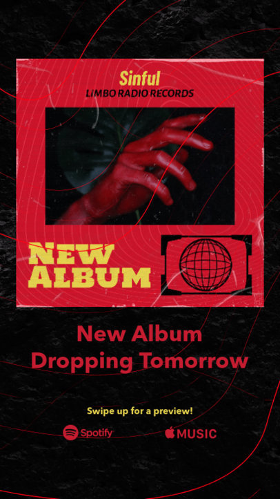 Instagram Story Design Maker with a Cool Filter for a Musician 2776b