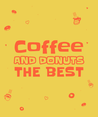 T-Shirt Design Template Featuring a Quote About Food