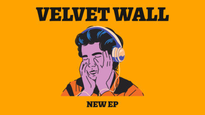 YouTube Thumbnail Maker for a New EP Promo with a Crying Fan Illustration 2773e