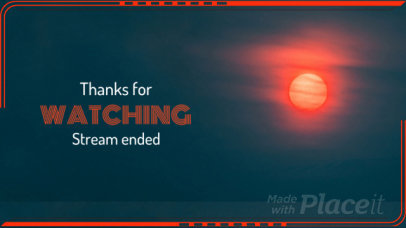 Twitch Stream Ended Screen Video Maker with a Simple Layout and Glitchy Animations