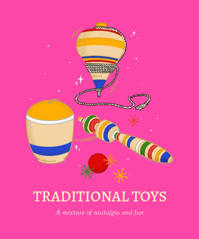 T-Shirt Design Generator Featuring Illustrated Wooden Toys