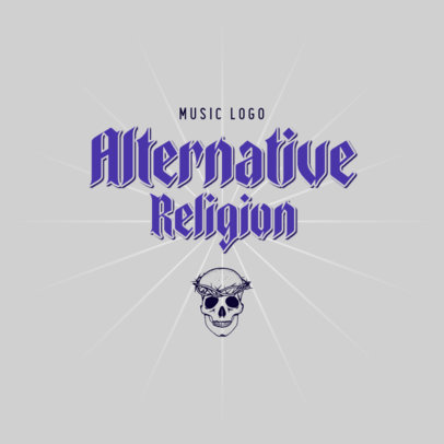 Music Logo Generator Featuring a Skull Icon
