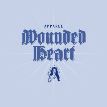 Streetwear Logo Maker Featuring a Female Saint Graphic