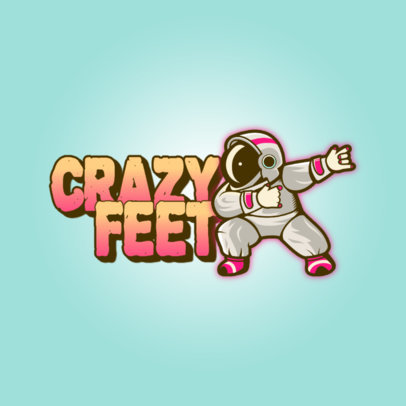 Logo Creator for a Gamer Featuring a Spaceman Dabbing 3259h