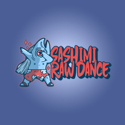 Fun Logo Creator Featuring a Dabbing Fish in a Swimsuit 3529h