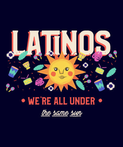 Colorful T-Shirt Design Creator Featuring a Smiling Sun Illustration