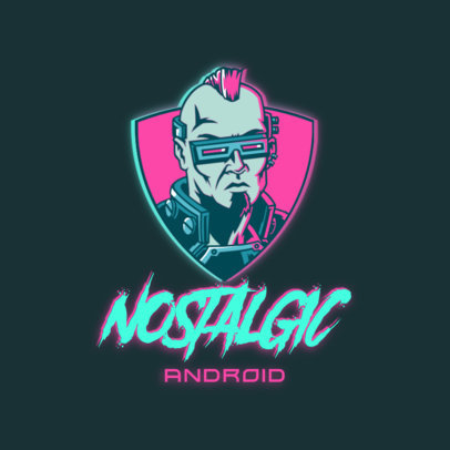 Futuristic Logo Creator Featuring Male Android 3522h