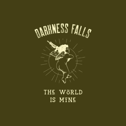 Dark Logo Creator with the Graphic of a Little Armed Angel