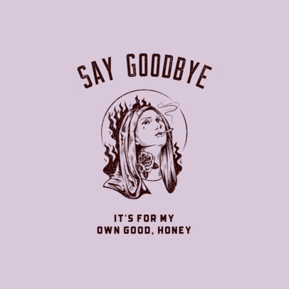 Illustrated Logo Generator Featuring a Tattooed Smoking Virgin 3516g