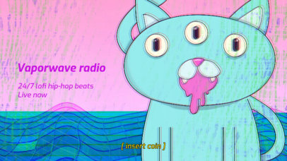 YouTube Thumbnail Creator Featuring a Three-Eyed Cat for a Music Channel 2774e