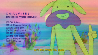 YouTube Thumbnail Maker with a Cartoonish Illustration for a Music Playlist 2774a