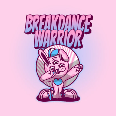 Logo Maker Featuring an Alien Bunny Dabbing