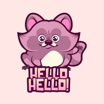 Twitch Emote Logo Maker Featuring Cute Characters with Different Emotions 3564