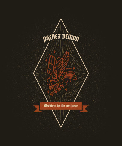 Esoteric-Themed T-Shirt Design Template with Minimalistic Emblems 2516-el1