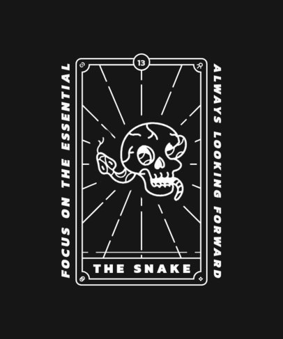 T-Shirt Design Template Featuring Esoteric Graphics