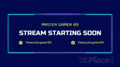 Starting Soon Screen Video Generator for Gamers With Retro-Styled Graphics