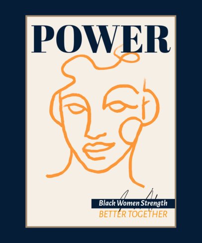 T-Shirt Design Maker with a Quote About Black Women Power 2476a-el1