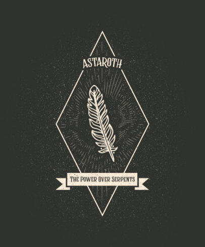 Esoteric T-Shirt Design Generator with the Name of a Demon 2516c-el1