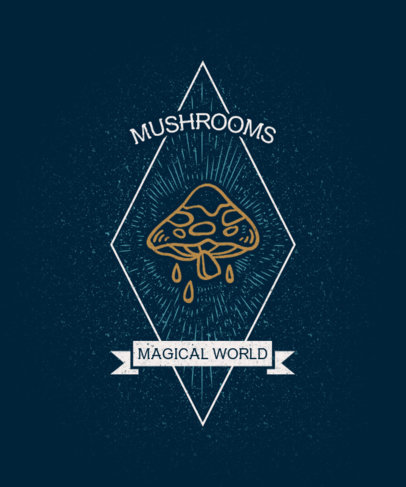 Mystical T-Shirt Design Maker with a Dark Mushroom Graphic 2516e-el1