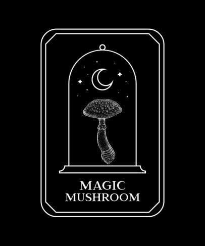 T-Shirt Design Generator Featuring Magic Mushroom Illustrations