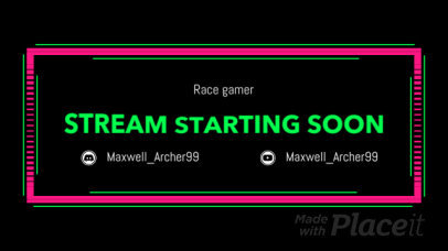 Starting Soon Screen Video Maker Featuring Colorful Frame Lines