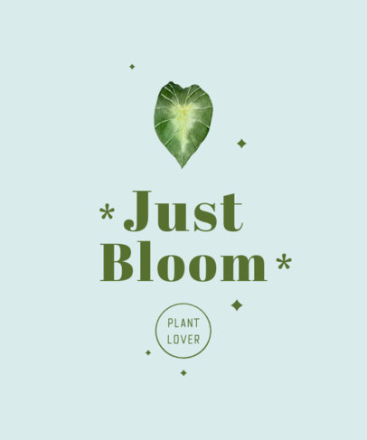 T-Shirt Design Template Featuring a Quote for a Horticulturist 2496e-el1