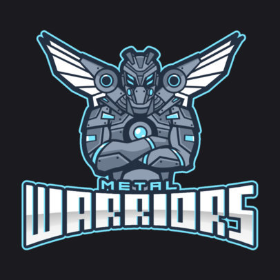 Gaming Logo Template with a Mobile Legend Inspired Warrior Illustration