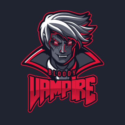 Gaming Logo Template Featuring a Bloody Vampire Illustration Inspired in Mobile Legends 
