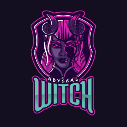 Logo Creator with a Witch Illustration Inspired in Mobile Legends