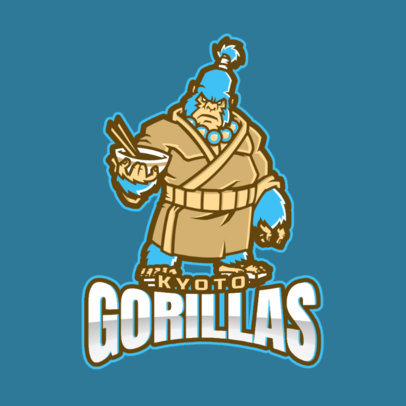 Logo Maker for MLBB Gamers Featuring a Cool Japanese Gorila 2455z