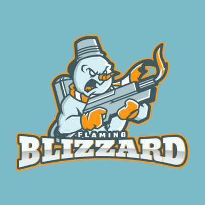 Logo Template for Gamers Featuring an Angry Snowman 2455bb