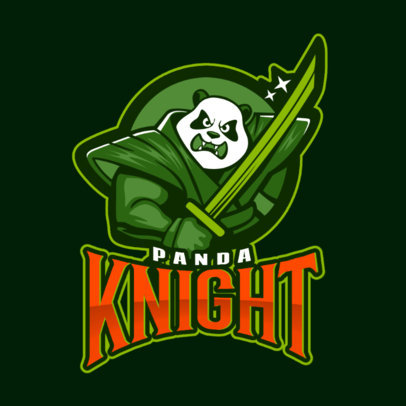 MLBB-Inspired Logo Template with a Panda Samurai 2455cc